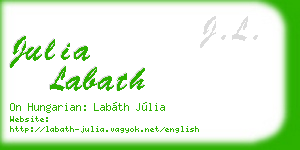 julia labath business card